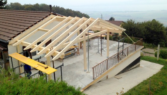 Charpente, extension de toiture