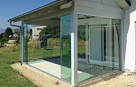 Fermeture vitrée pour terrasse